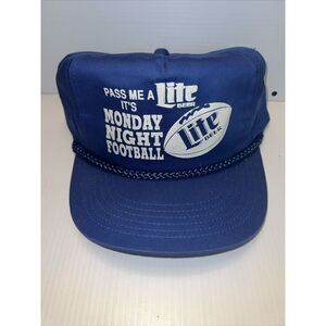 Miller 'Lite' Time ~ Monday Nite Football ~ Blue/White SnapBack Trucker NFL HAT